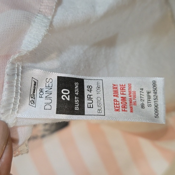 3 for $20 ☢️Shirt,white,peach/pink,stripe,graphic size: EUR 38 - Picture 9 of 11